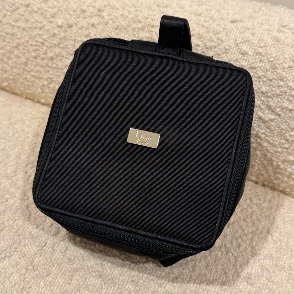 Dior Cosmetic Bag - Black Double Compartment
